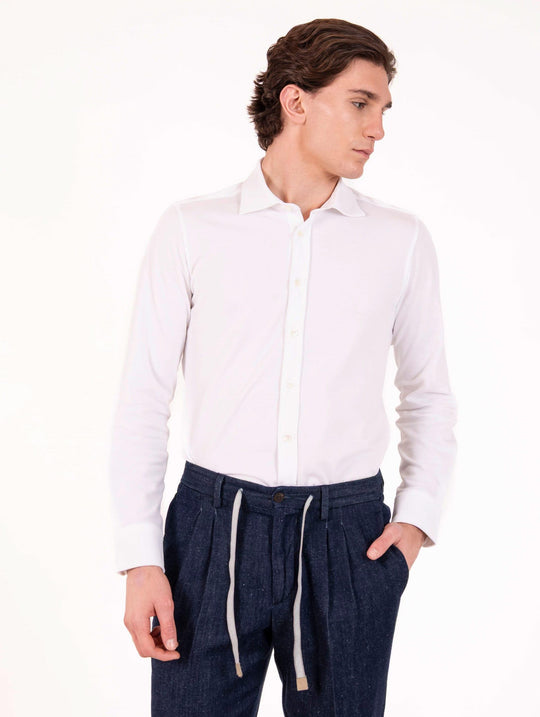 Camicia Circolo 1901 in Jersey Bianco