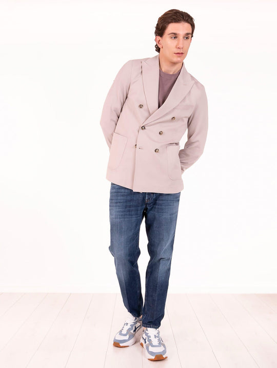 Doppelreihige Jacke Circolo 1901 aus Jersey Sand