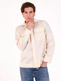 Camicia Work Devorè in Lana, Lino e Seta Latte