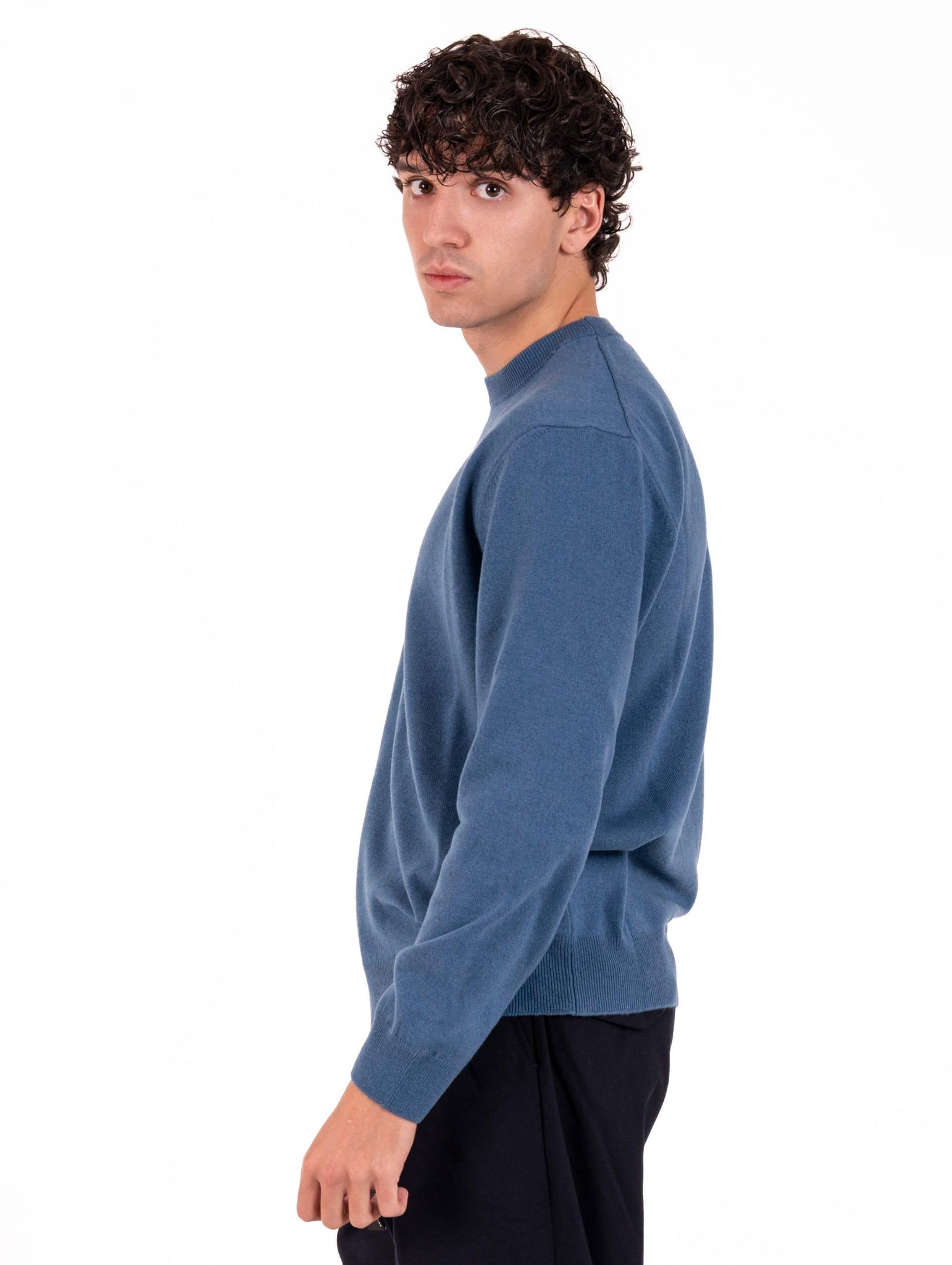 Girocollo Daniele Fiesoli in Cashmere Indigo 336006 Daniele Fiesoli