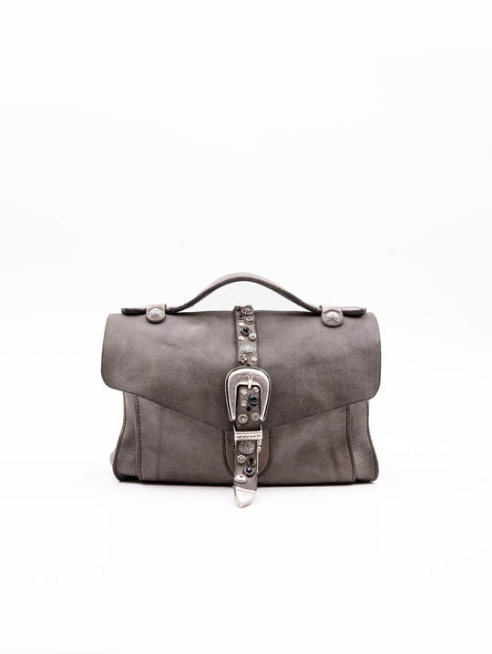 Porzia Campomaggi Bag with Studs and Rhinestones in Cement Leather