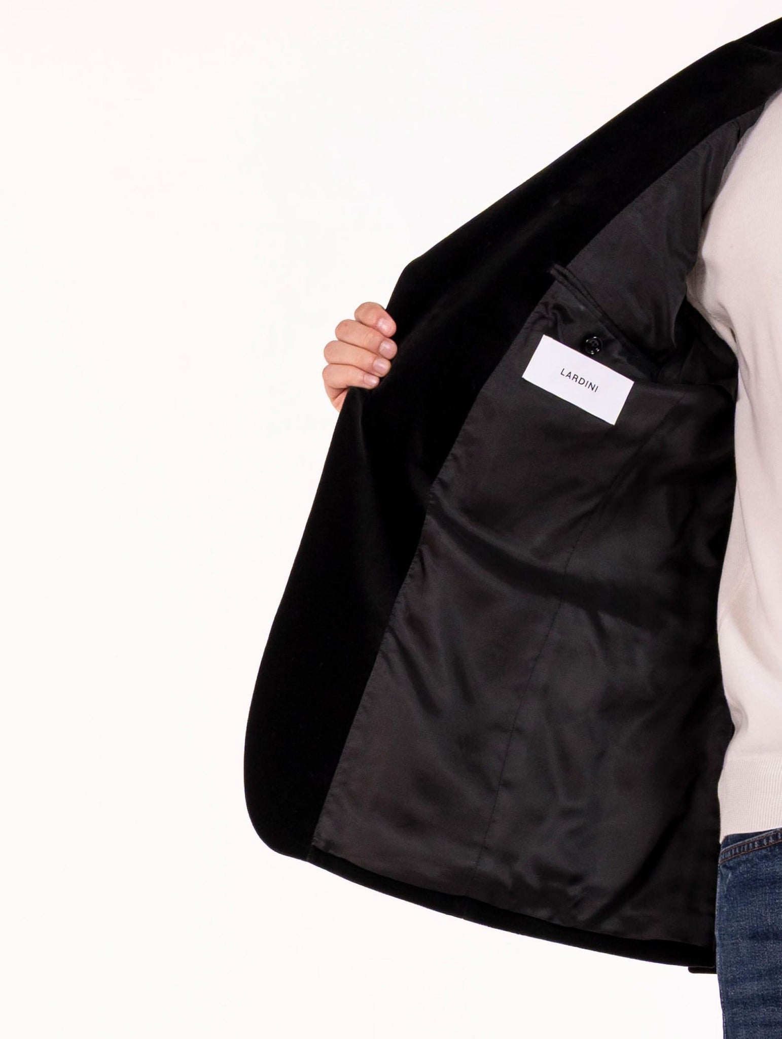 Giacca Lardini in Velluto Nera AA6926ER999 Lardini