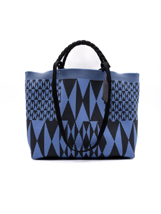 Borsa Bicolor Fri-yay in Maglia Grigio e Cielo