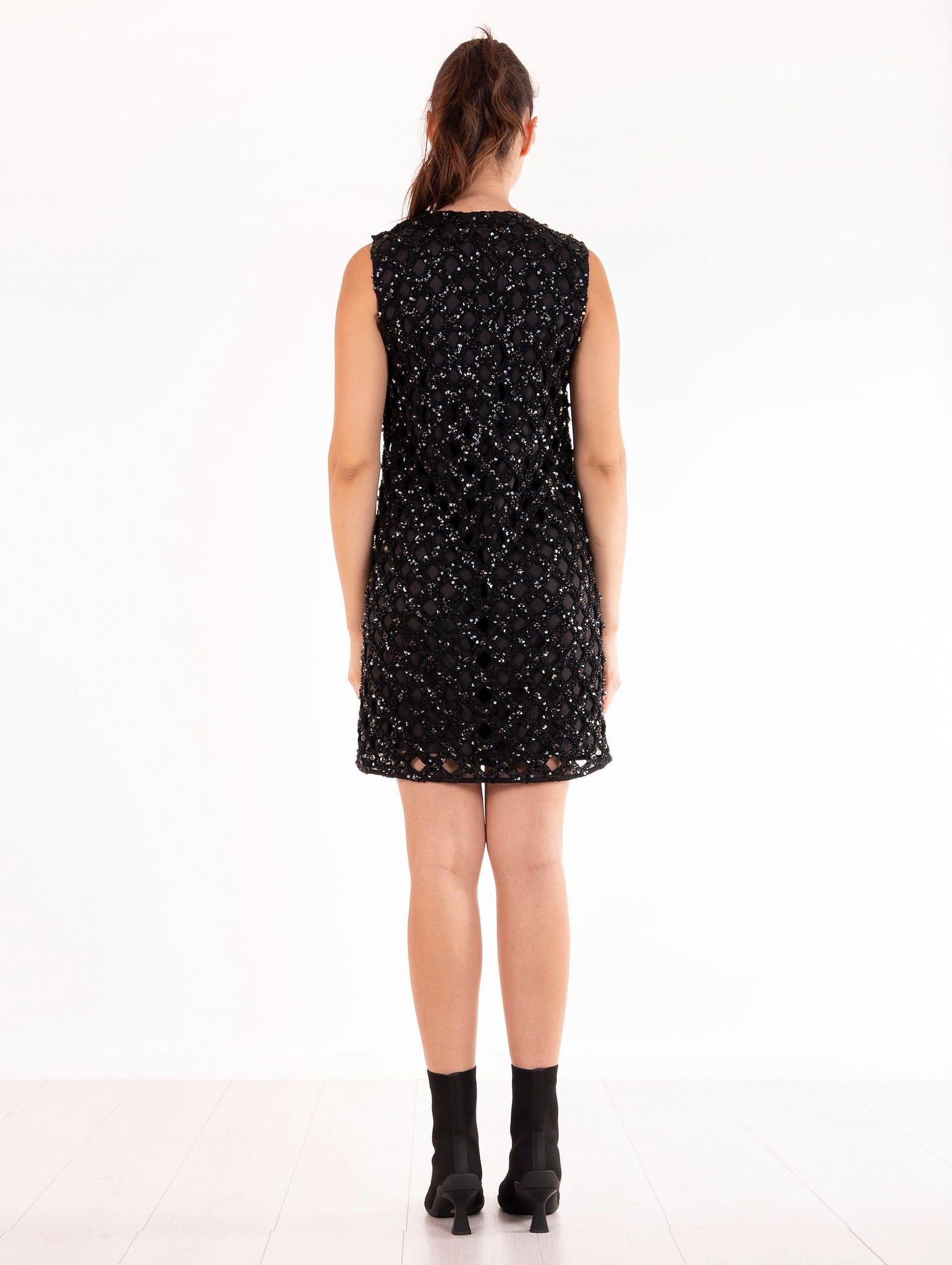 Abito Circus Hotel Strass Nero H5WS22Y69 Circus Hotel