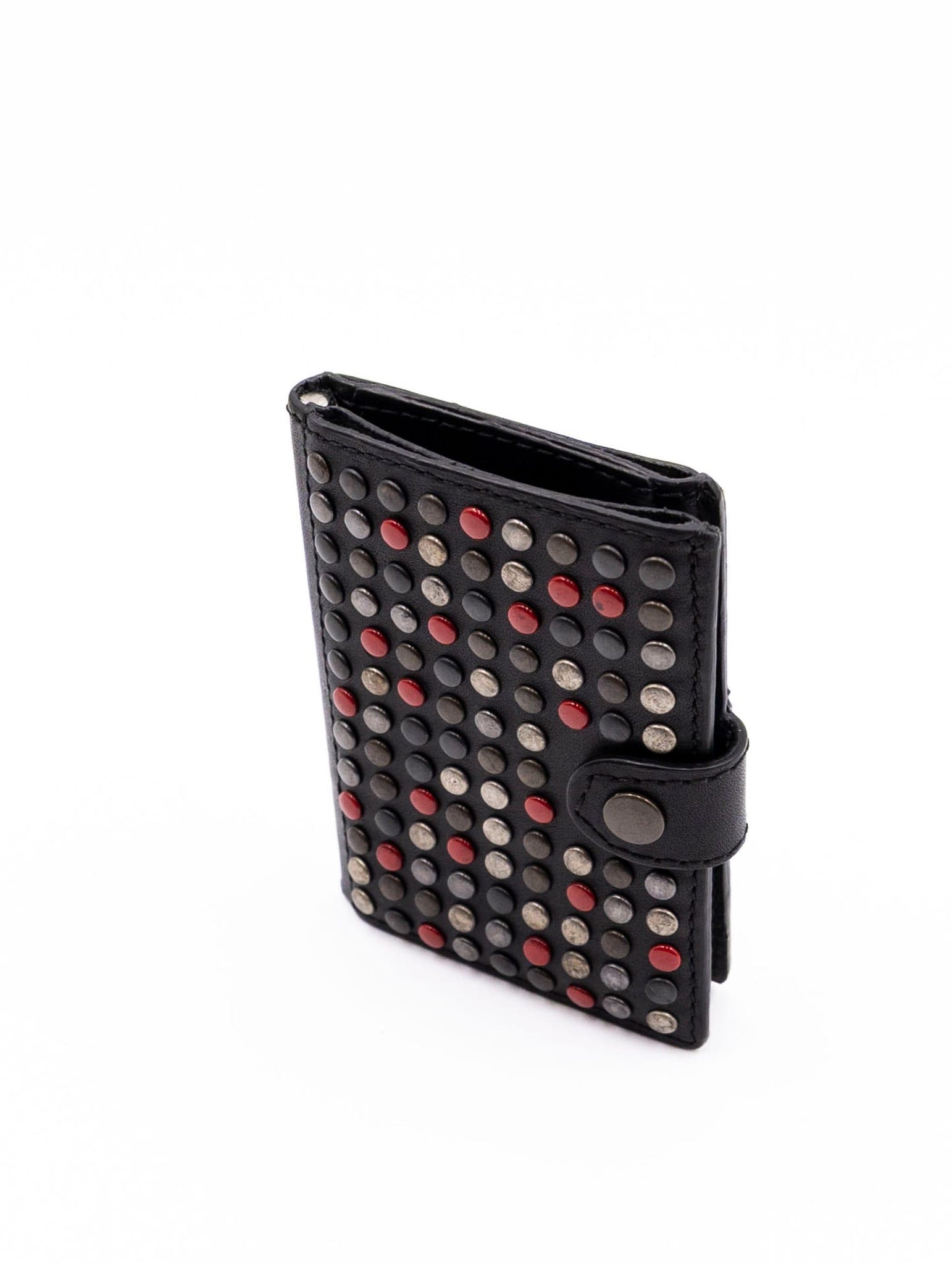 Portafoglio Kjore Project in Pelle con Borchie Testa di Moro e Rosso CLUTCH07COINSRED Kjore Project