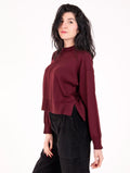 Pullover Boxy Daniele Fiesoli aus extrafeiner Merinowolle Bordeaux