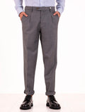 Myths Chino-Hose aus Wolle Grau Melange