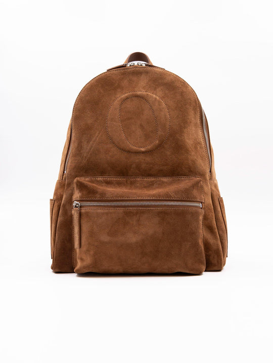 Laio Peach Orciani Backpack in Cognac Suede