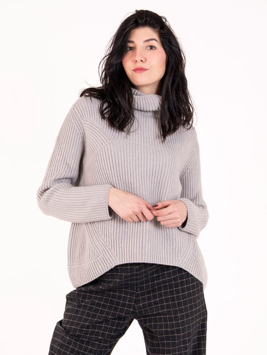 Pullover Daniele Fiesoli aus Kaschmirmischung mit Rippen Perle