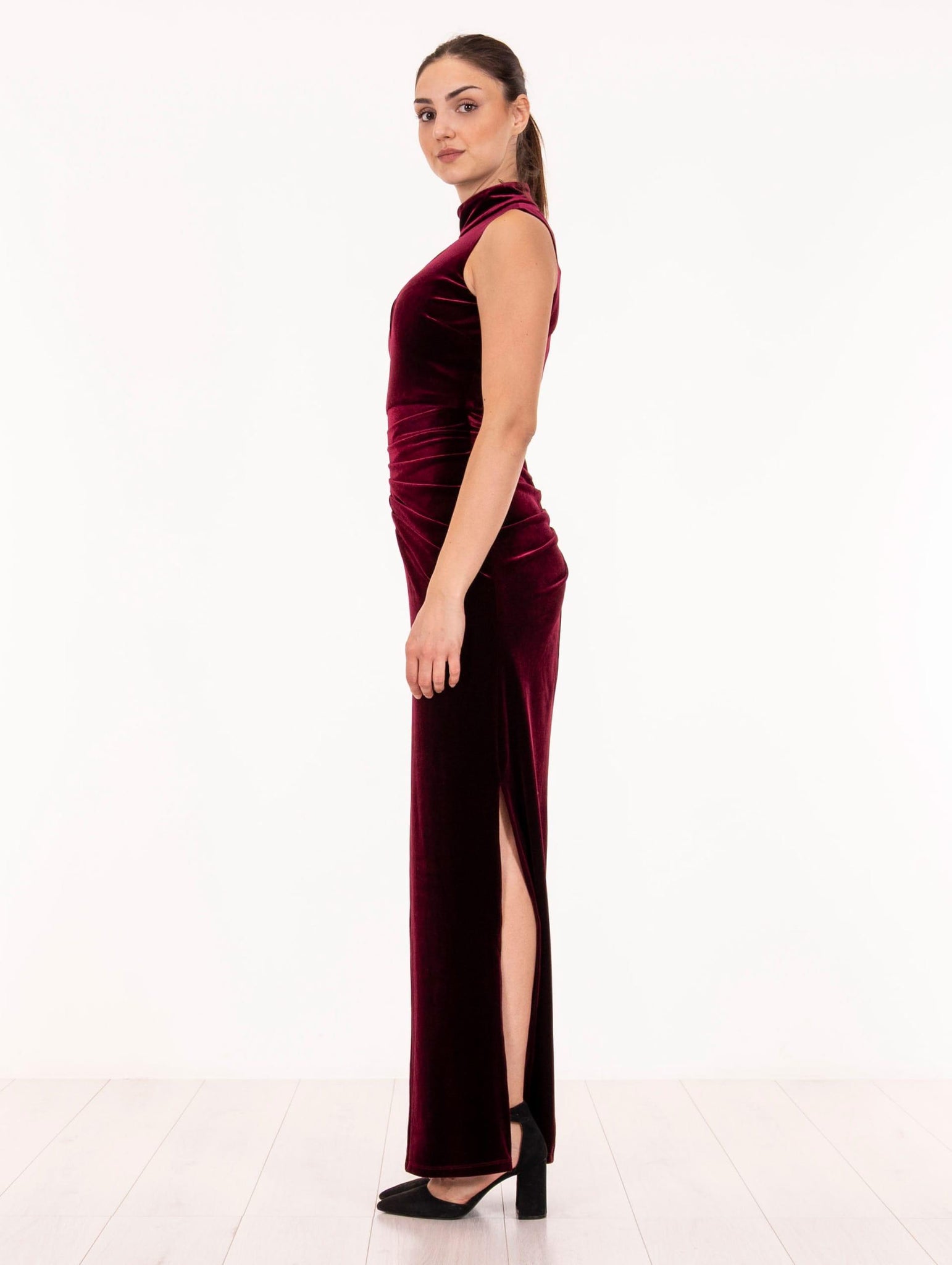 Abito Lungo Nosecret in Velluto Ciliegia 253NS025CILI NoSecrets