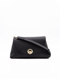 Tasche Nikla Small Coccinelle aus genarbtem schwarzem Leder