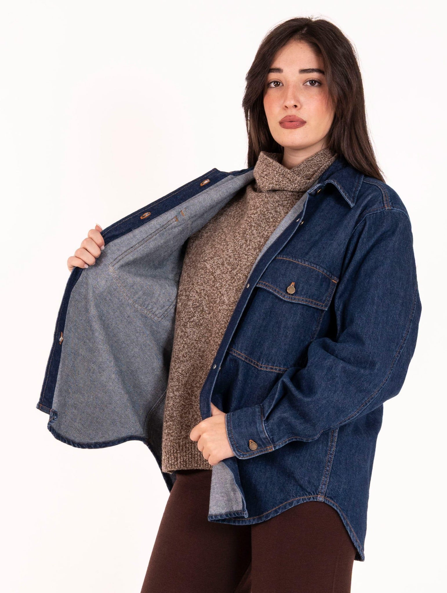 Camicia Siviglia in Denim Blu MILVA2805D0048 Siviglia