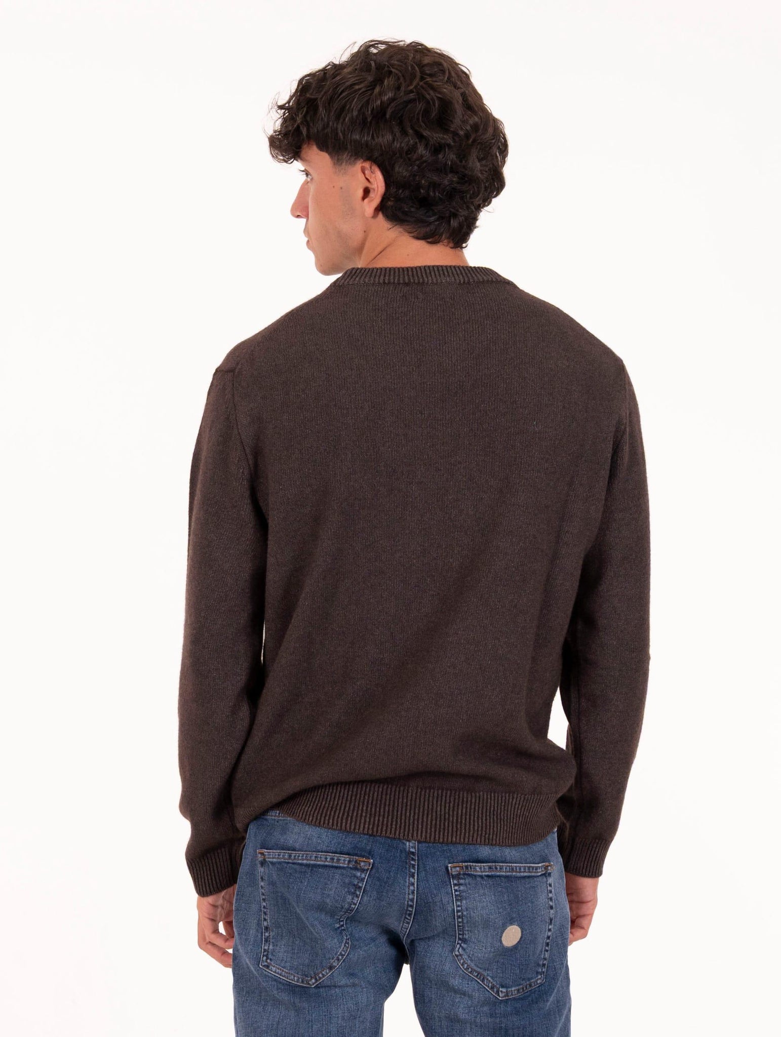 Maglia Girocollo Daniele Fiesoli in Eco Cashmere Testa di Moro 338033 Daniele Fiesoli