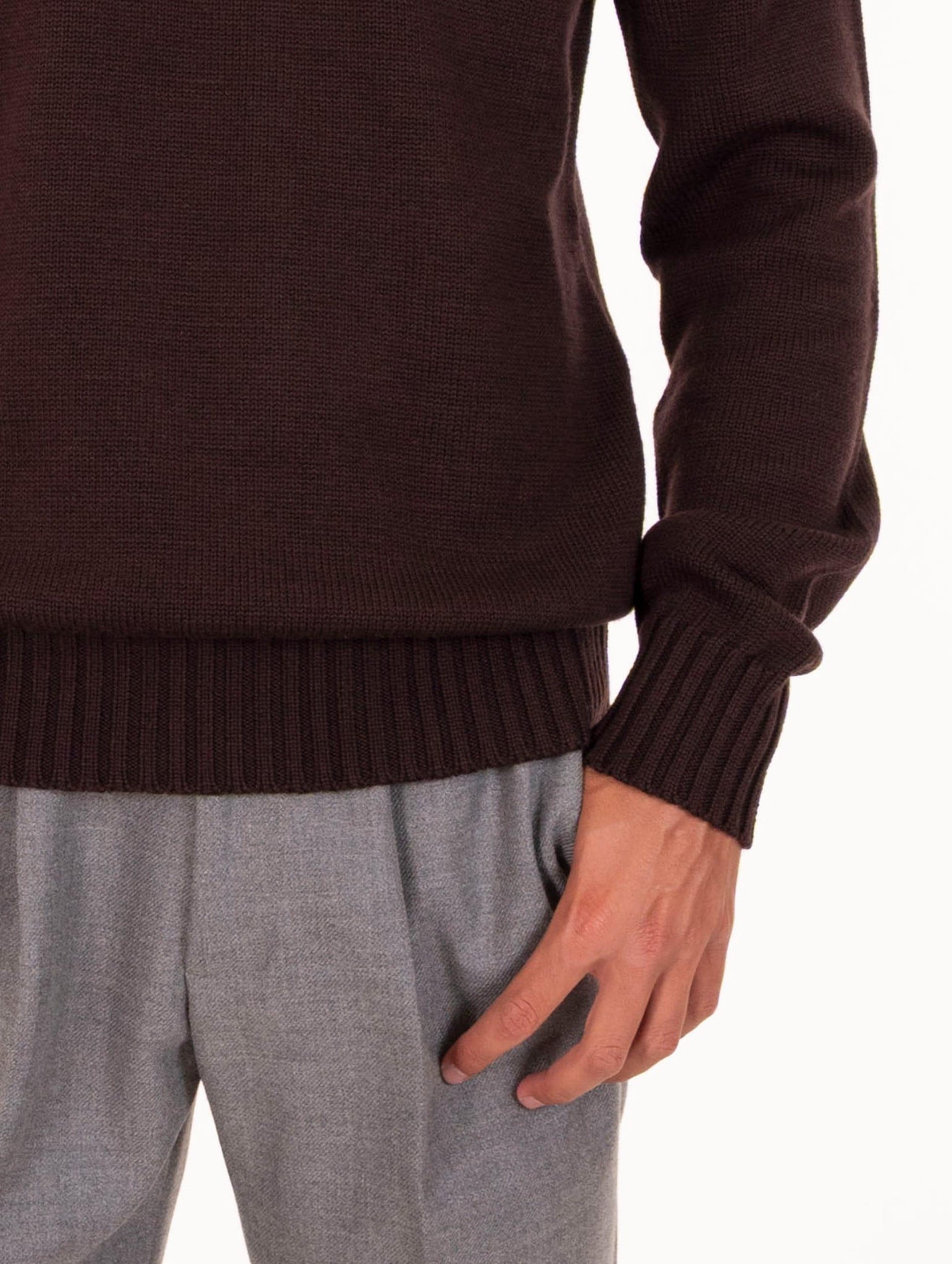 Girocollo Alpha Studio in Lana Merinos Testa di Moro AU-3030C1019 Alpha Studio