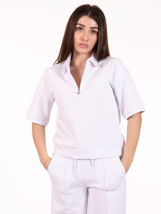 Polo Lozany k-Way in Cotone Bianco