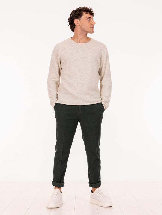 Pantalone Devorè aus Baumwolle, Modal und Seide Wald