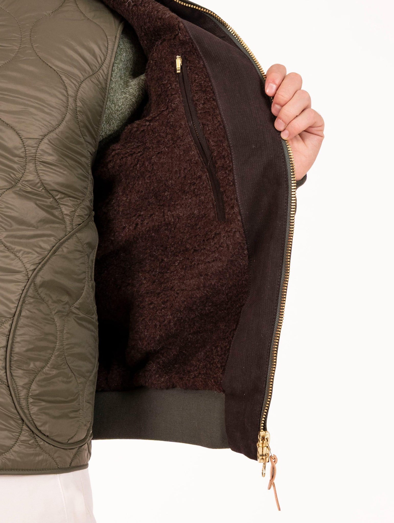 Bomber Manifattura Ceccarelli in Cotone Idrorepellente Verde 7082-WXDARKGREEN Manifattura Ceccarelli