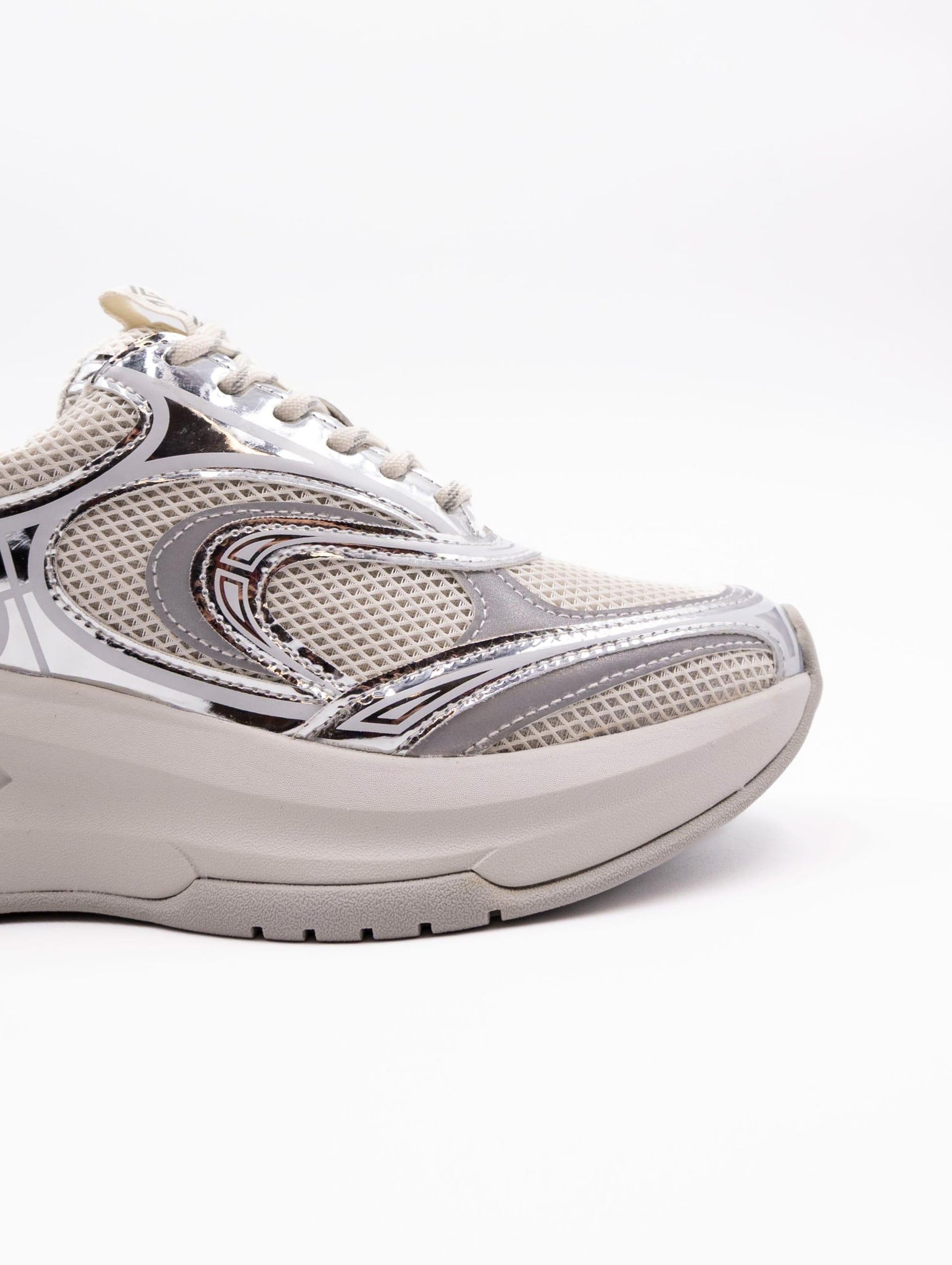 Sneakers Emanuelle Vee Argento e Avorio 452P-504-10-T16SILVERIVORY Emanuelle Vee