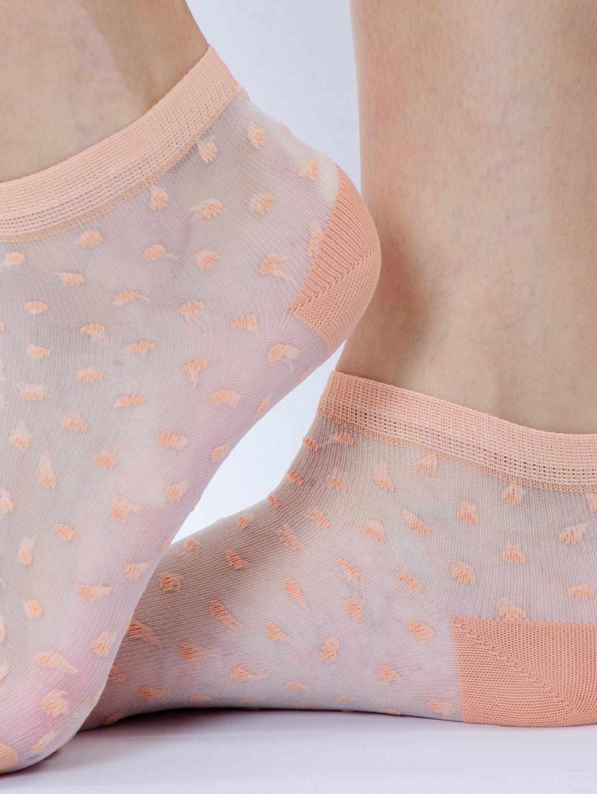 Calza Corta Alto Milano inTulle a Pois Biscotto 16PEAM375DC067 Alto Milano