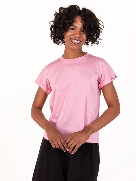 T-shirt White Wise in Cotone e Modal Rosa