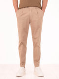 Pantalone Four Stroke by Devore in Cotone e Seta Biscotto