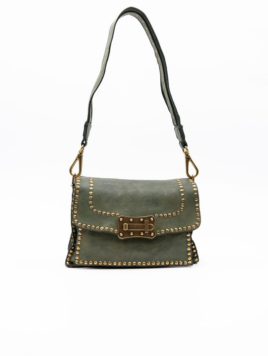Borsa Agnese Campomaggi con Borchie Verdfe Lago