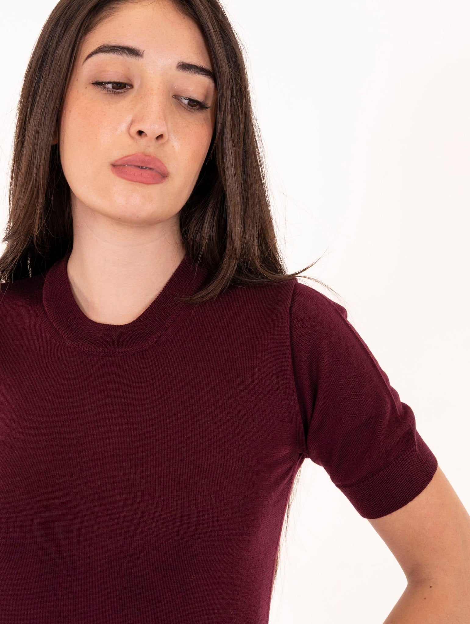 Maglia M/M Alpha Studio in Lana Merinos Ciliegia AD-4010C2009 Alpha Studio