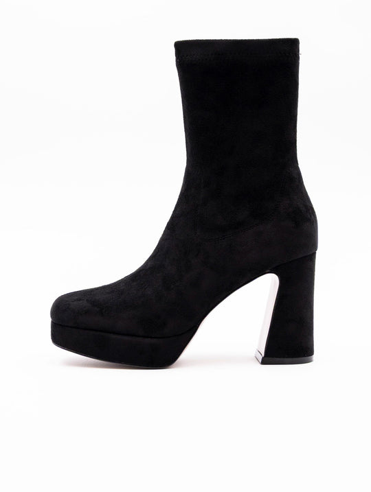 Emanuelle Vee Suede Black Bootie