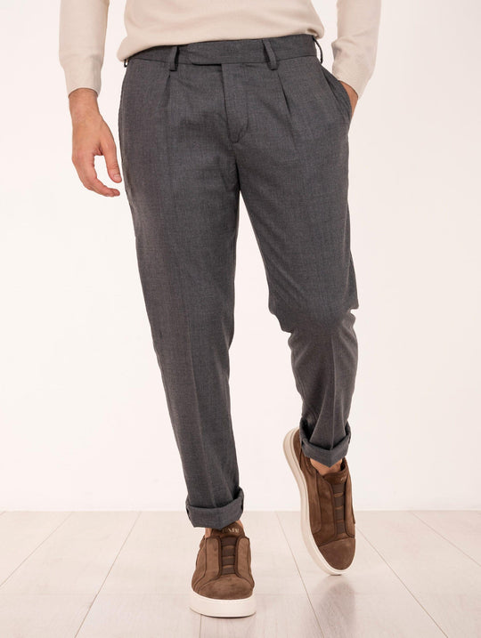 Devorè Pants in Gray Wool