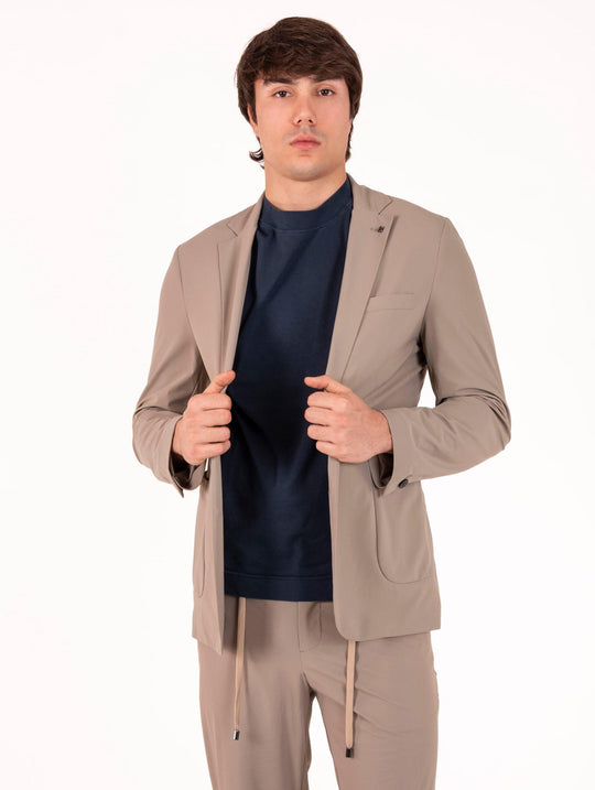 Jacke Distretto 12 aus technischem Stoff Active Sandalenfarbe