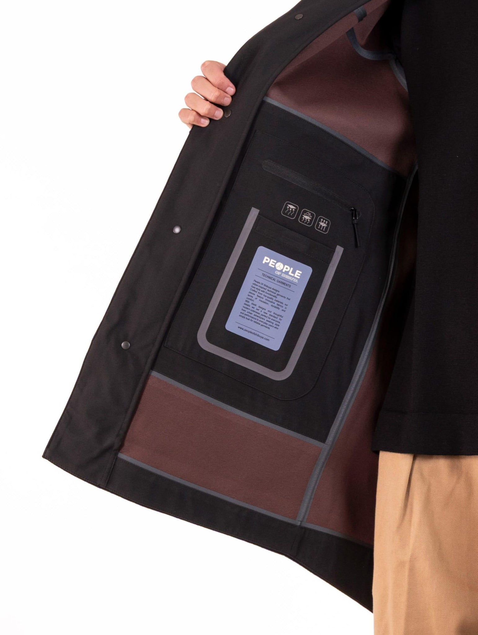 Parka Hime People of Shibuya in Lana e Cashmere Blu HIME/GPM945799 People of Shibuya