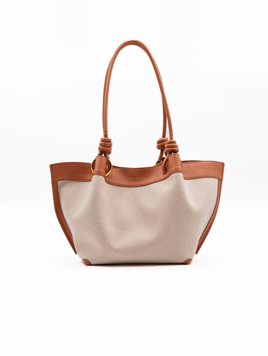 Borsa Finn Coccinelle in Canvas Sabbia e Arancio
