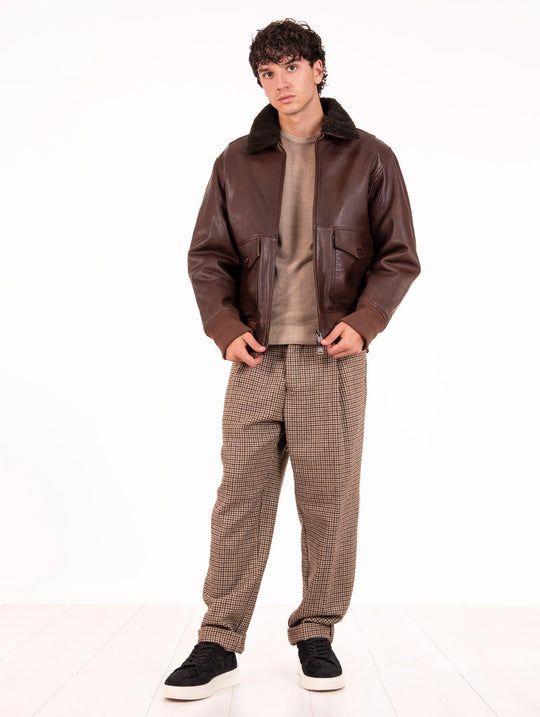 Roy Roger's Bomberjacke aus braunem Leder