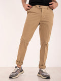 Pantalone Devore Well Fit aus Baumwolle in Kamel