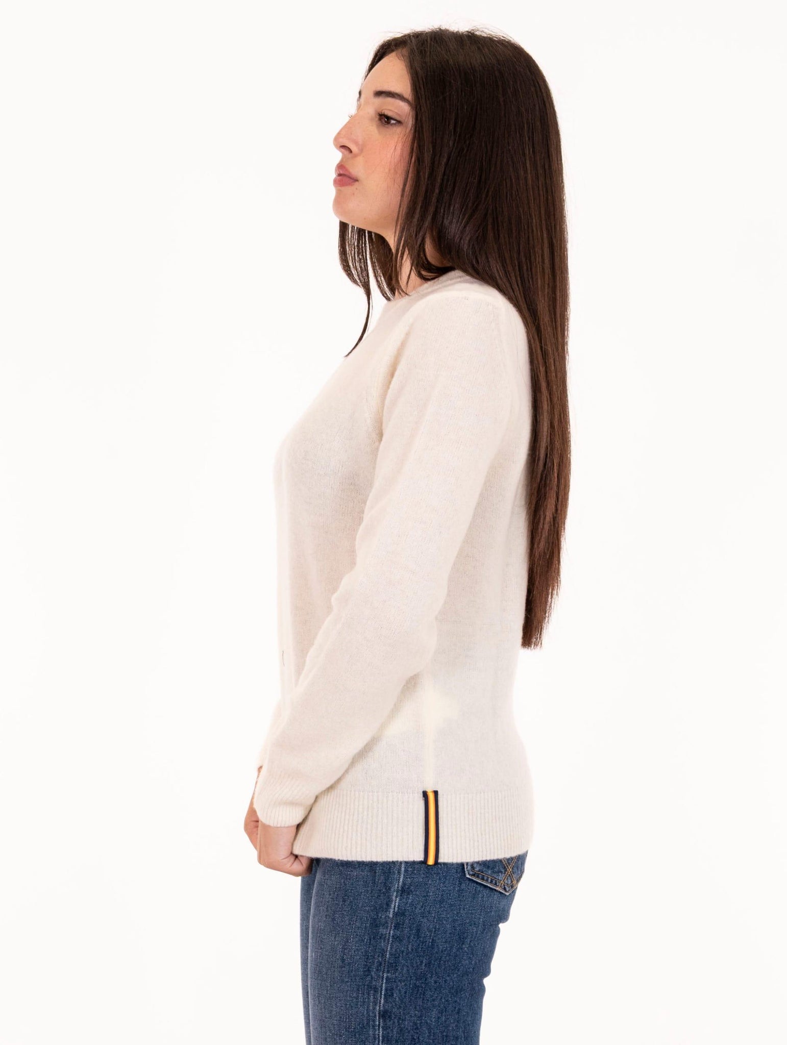 Pull Clarisse K-Way in Misto Lana Melange Panna K4138MWX42 K-Way