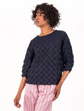 Blusa Plissè Meimeij Blu