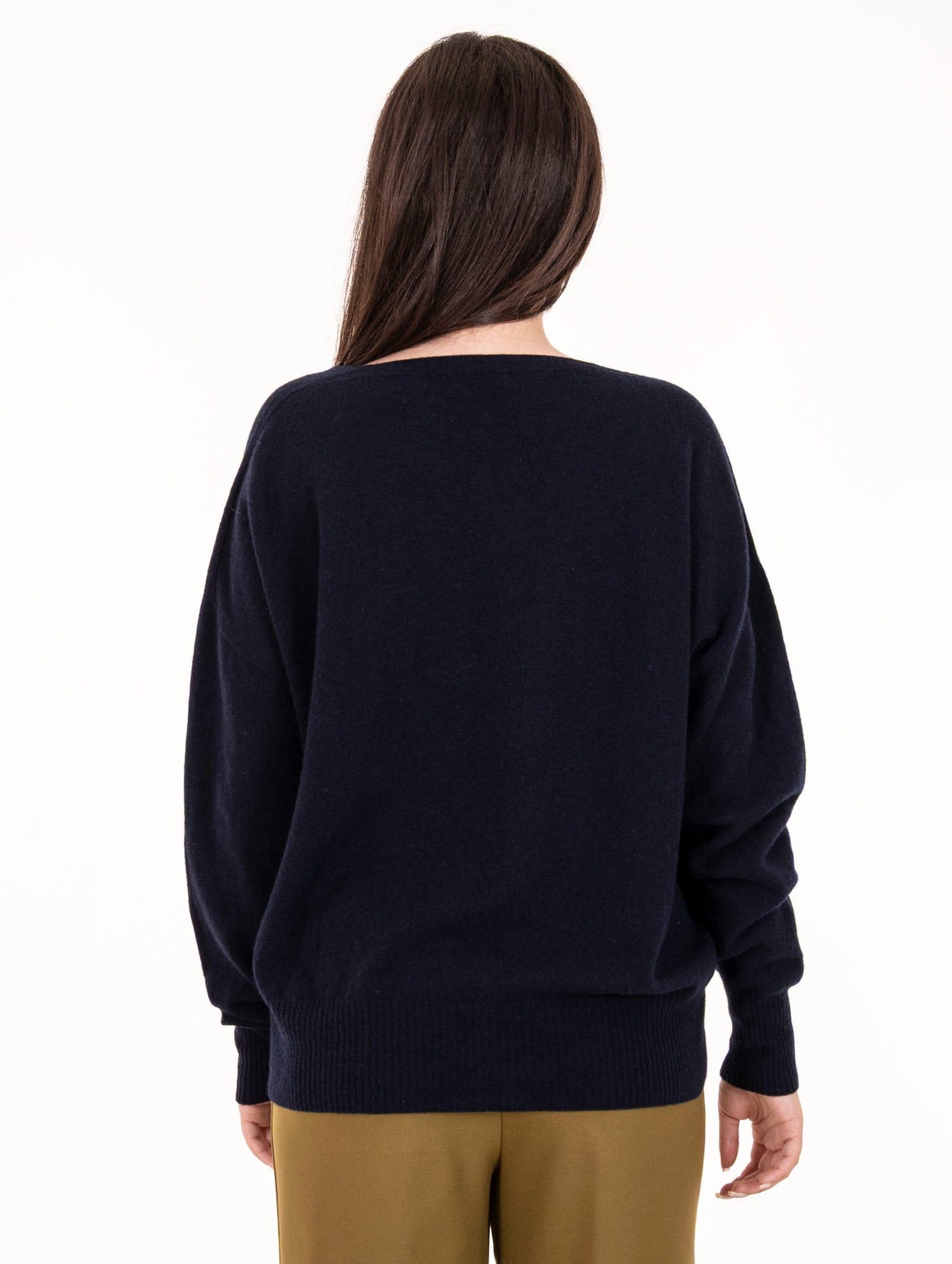 Maglia V Daniele Fiesoli in Lana e Cachemire Blu 318723 Daniele Fiesoli