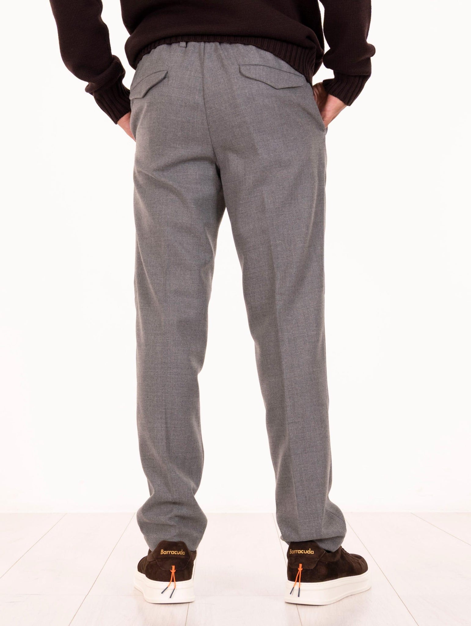 Pantalone Devore in Misto Lana Grigio DVR15C-W21020205 Devore