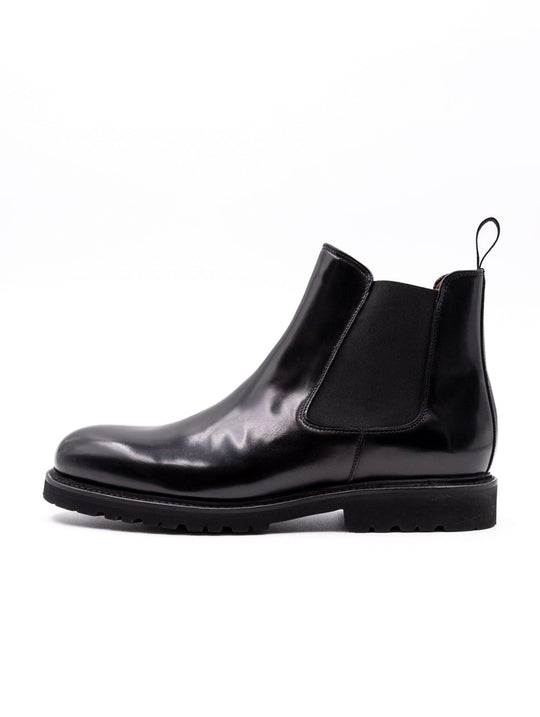 Berwick 1707 Beatles Schuhe aus schwarzem Glattleder