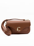 Borsa C-Me Medium Coccinelle in Pelle Martellata Cognac