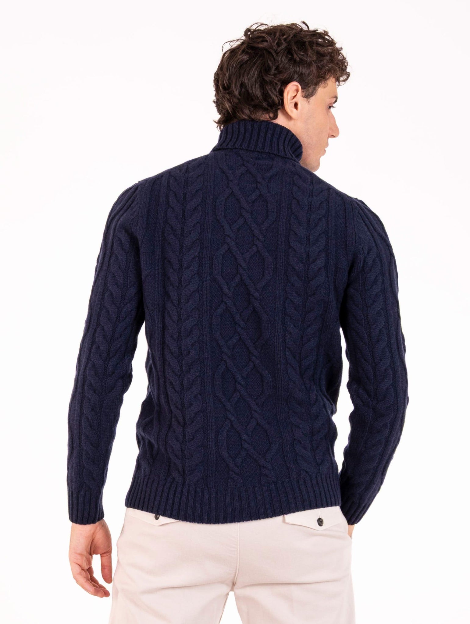 Dolcevita Luigi Gentile in Lana e Cashmere Navy LG1242-C90 Luigi Gentile