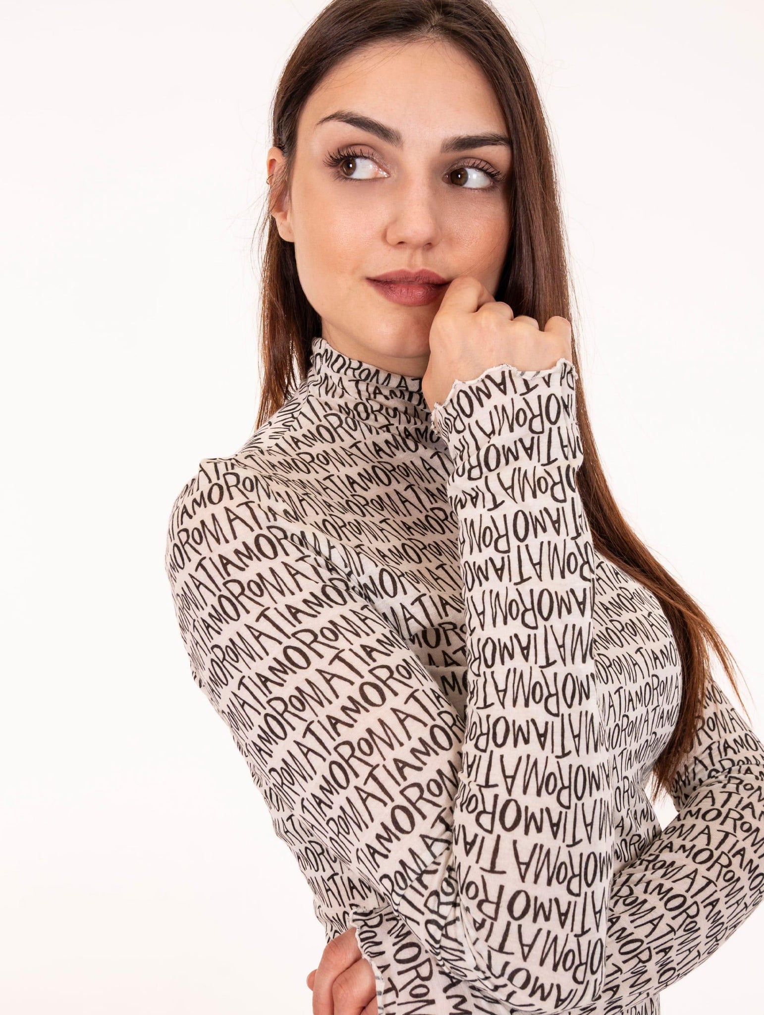 Dolcevita Alysi in Jersey Roma Panna Caffè e Nero 165420A5031CITY Alysi