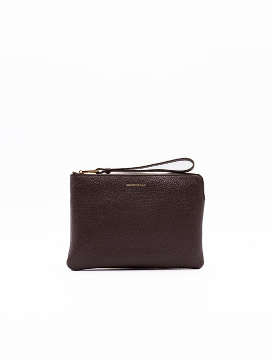 Pochette Alias Coccinelle in Pelle Martellata Testa di Moro