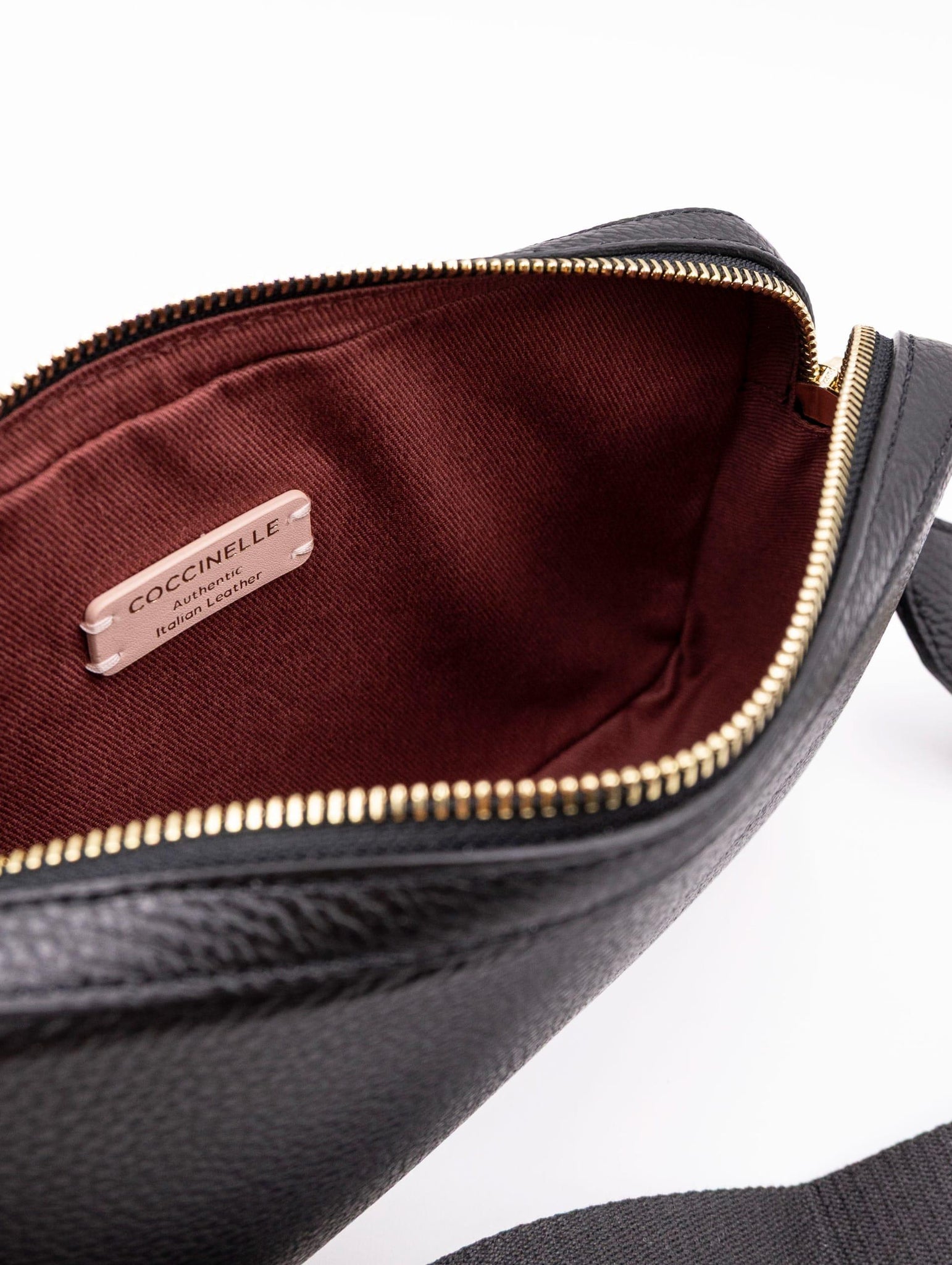 Minibag Tebe Small Coccinelle in Pelle Martellata Nero E5MN5520101001 Coccinelle