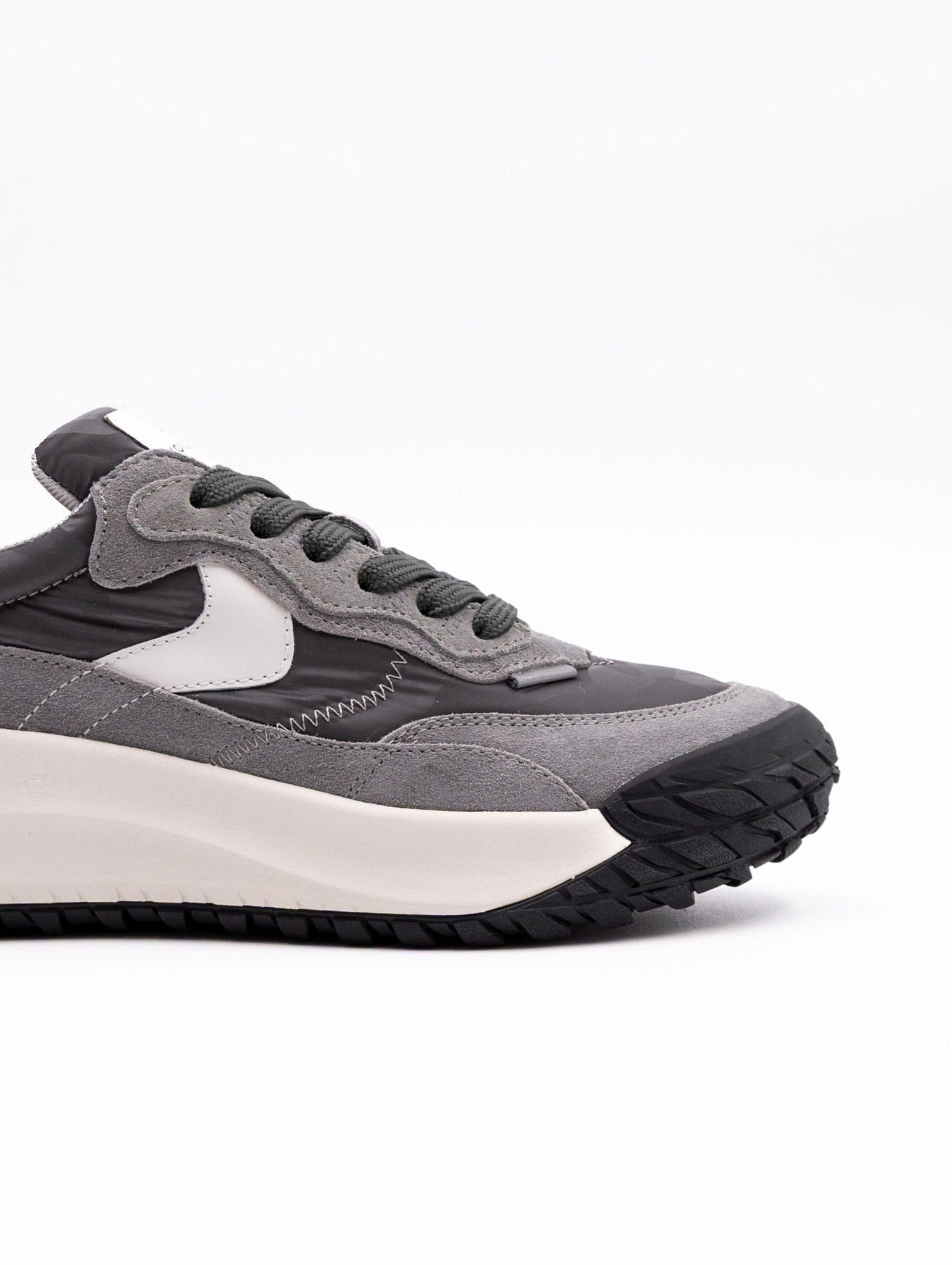 Sneakers Club Act Voile Blanche in Suede e Nylon Piombo e Argento CLUBACTWLEADSILVER Voile Blanche