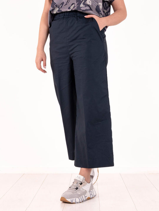 Alessia Santi Pants in Blue Cotton