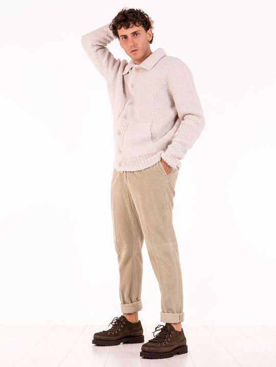 Pantalone Devorà in Velluto a Coste Muschio