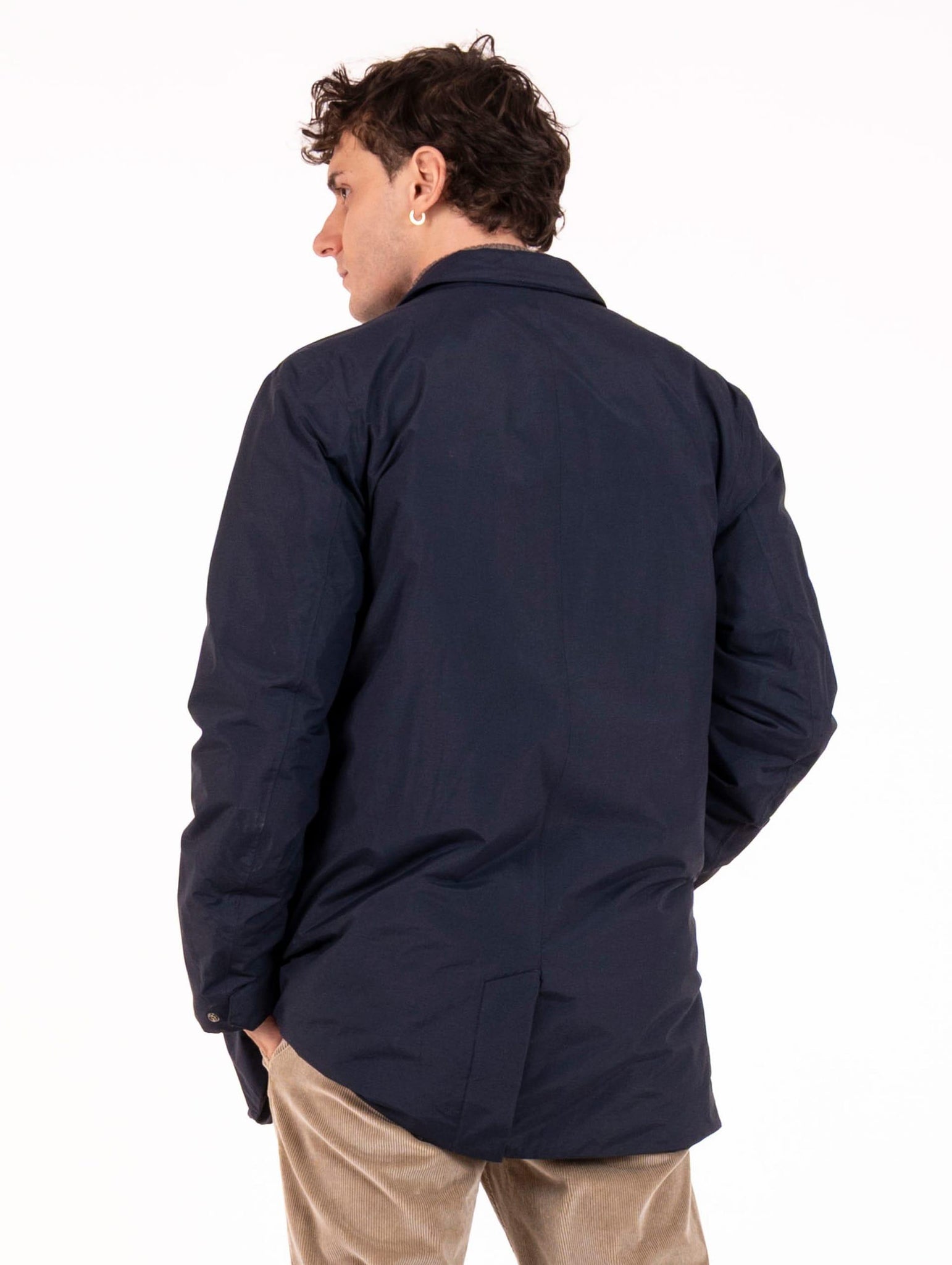 Impermeabile Benny K-Way in Nylon Riciclato Blu K31355WK89 K-Way