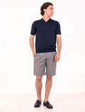 Polo Luigi Gentile aus Seide und Baumwolle Ocean