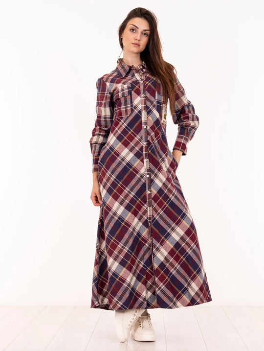 Bluse Front Street Karo Viola